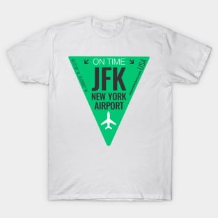 Airport code JFK triangle T-Shirt